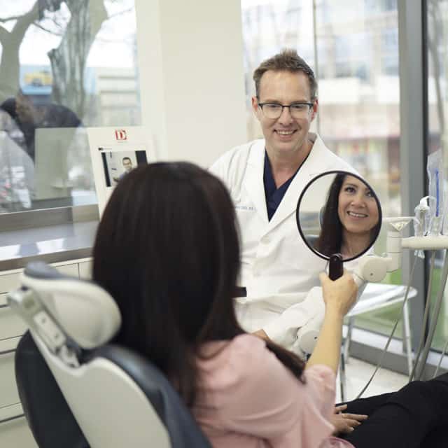 Dr. Draper with dental implant patient